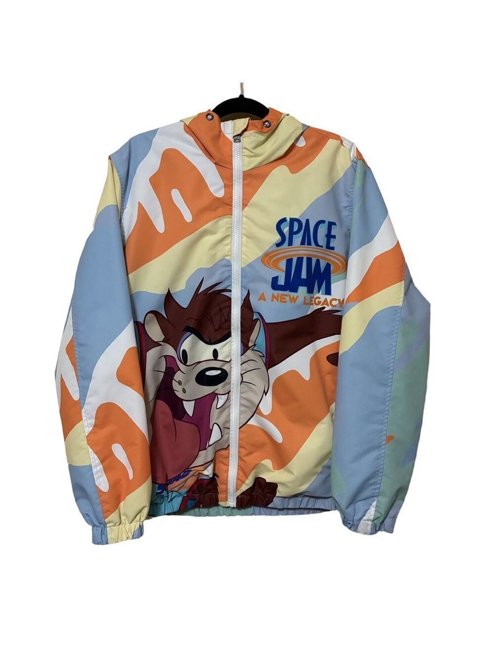 Members Only X Space Jam A New Legacy Windbreaker Men’s L Taz Bugs Full Zip